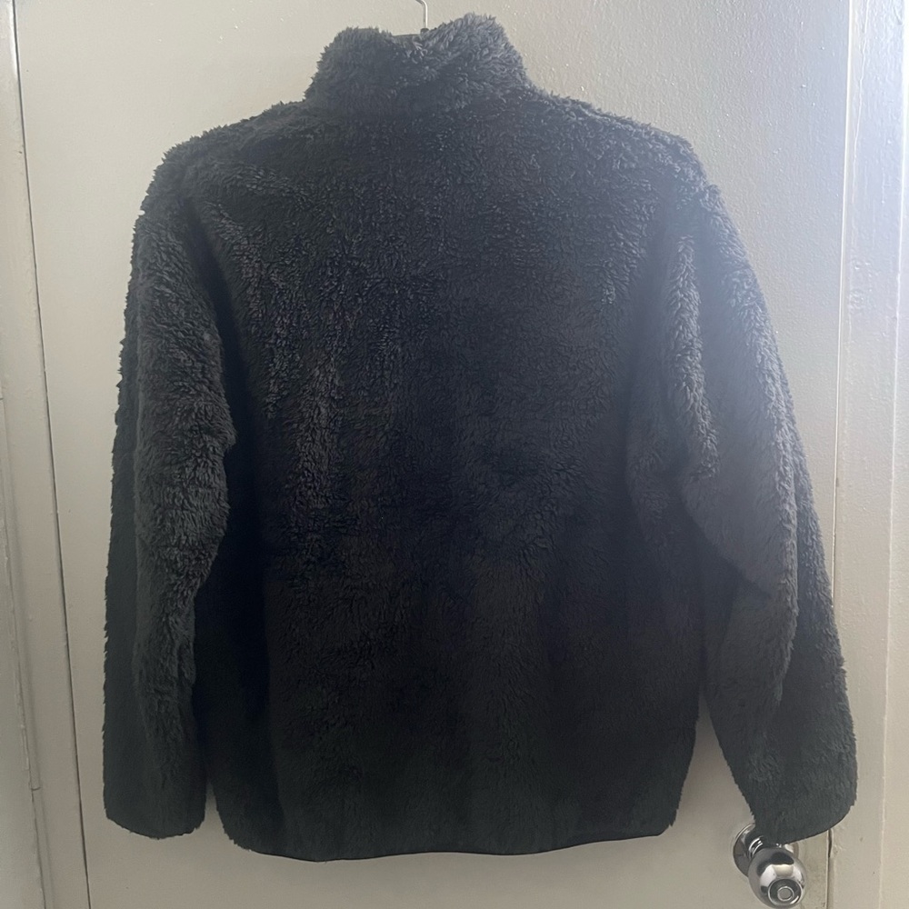 Express cozy charcoal gray teddy fleece Jacket - Picture 2 of 7